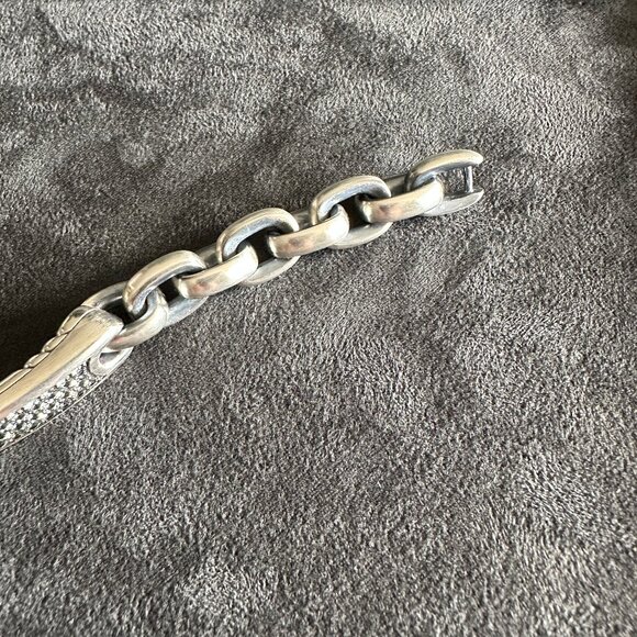 David Yurman Streamline ID Bracelet w/ Color Change Garnets - 8.75" - RARE - Picture 9 of 16